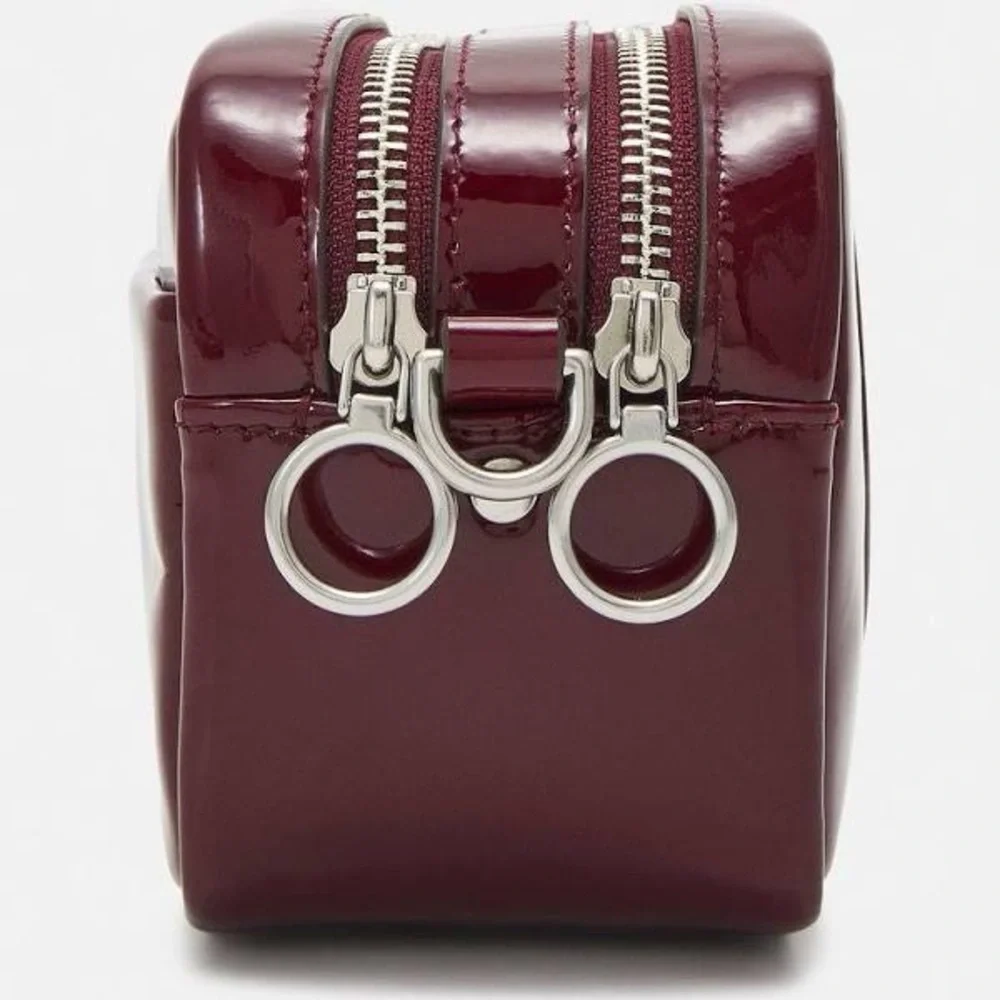 Tory Burch Bombe Burgundy Laquer Crossbody Bag